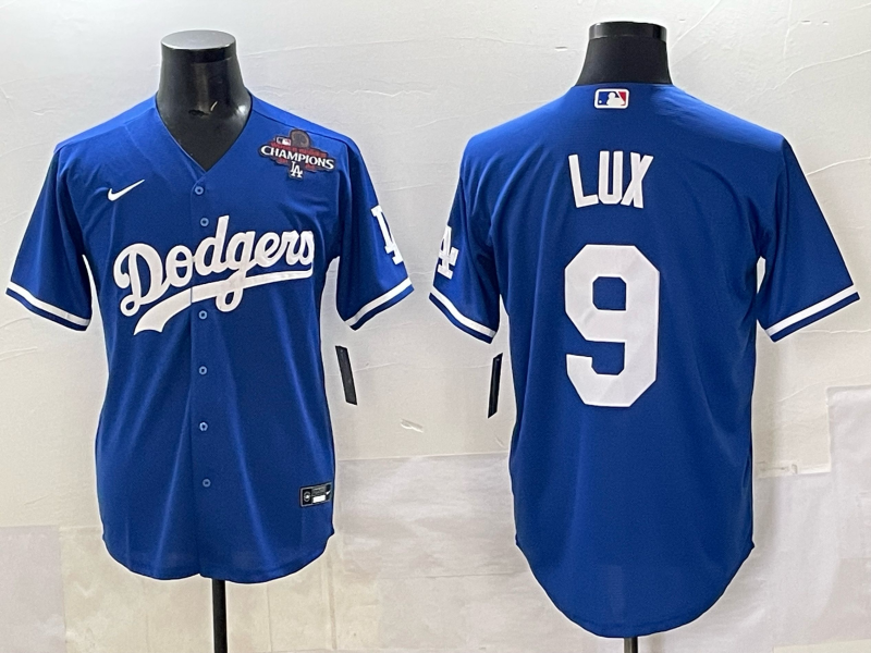 Men Los Angeles Dodgers #9 Lux blue Nike NFL 2025 jersey 008->chicago cubs->MLB Jersey